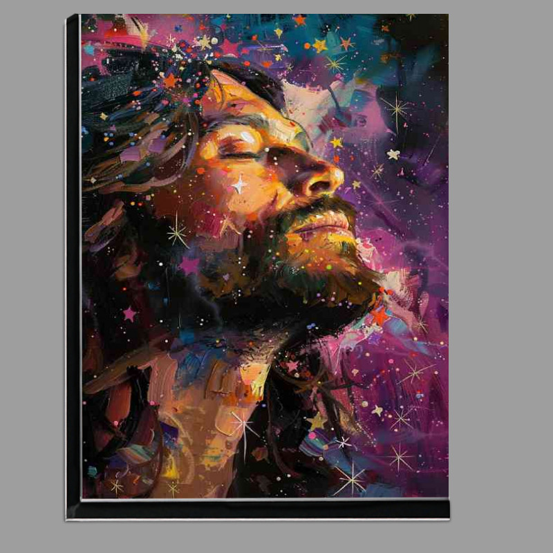 Buy Di-Bond : (Painting of jesus with a starry night)