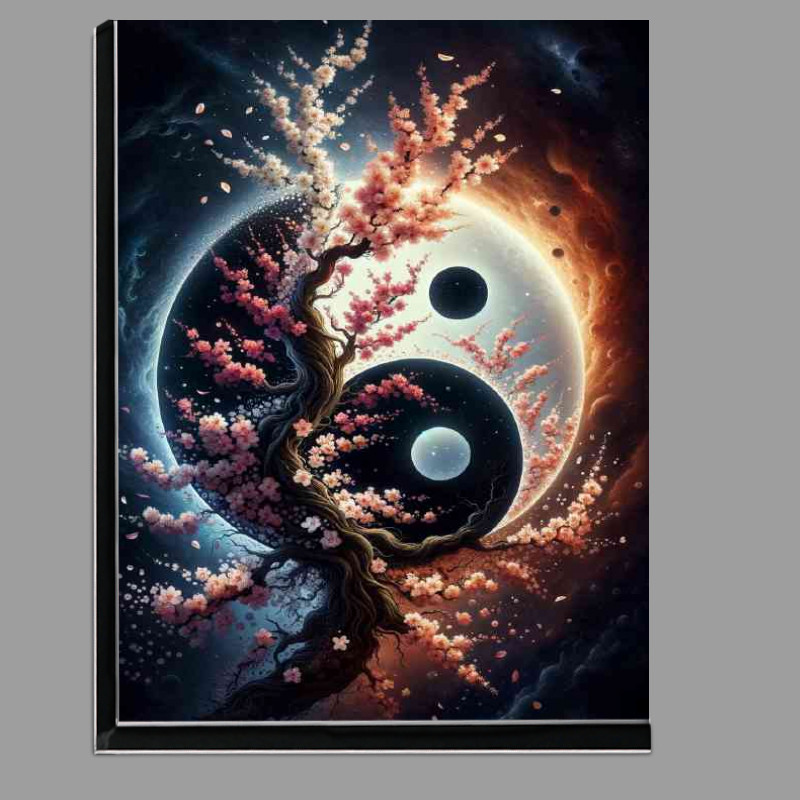 Buy Di-Bond : (Yin and Yang symbol composed of an intricate dance of flowering trees)
