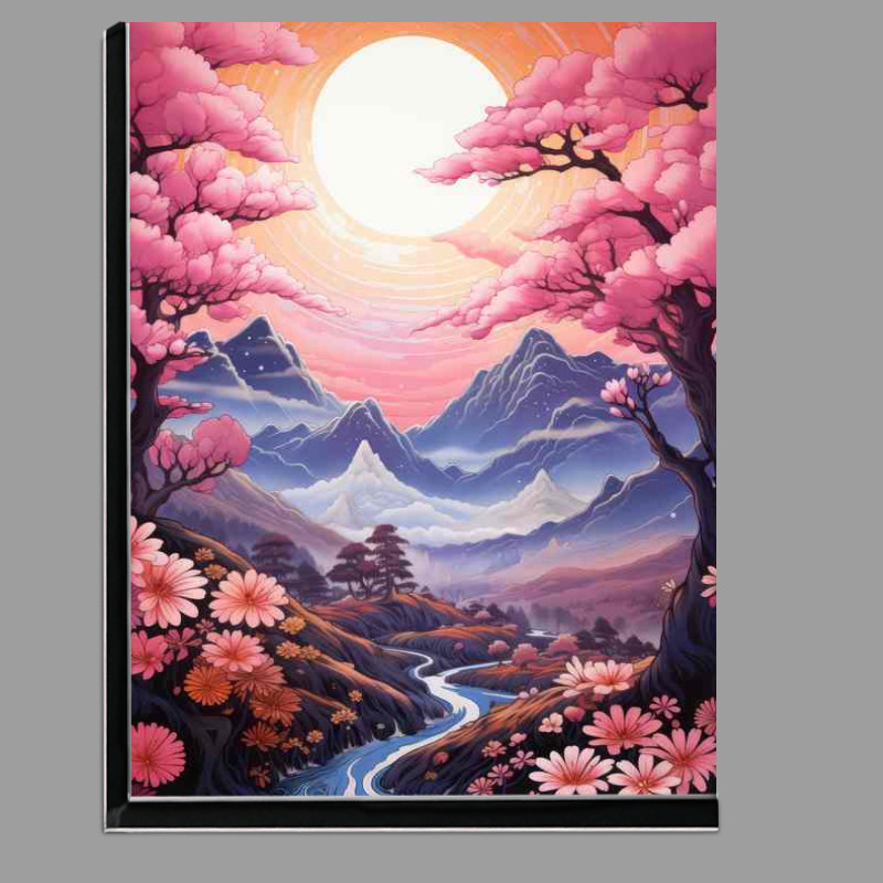 Buy Di-Bond : (Japans Best Cherry Blossom with a full moon view)