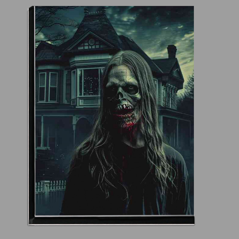 Buy Di-Bond : (Horror movie poster of zombie with long hair)