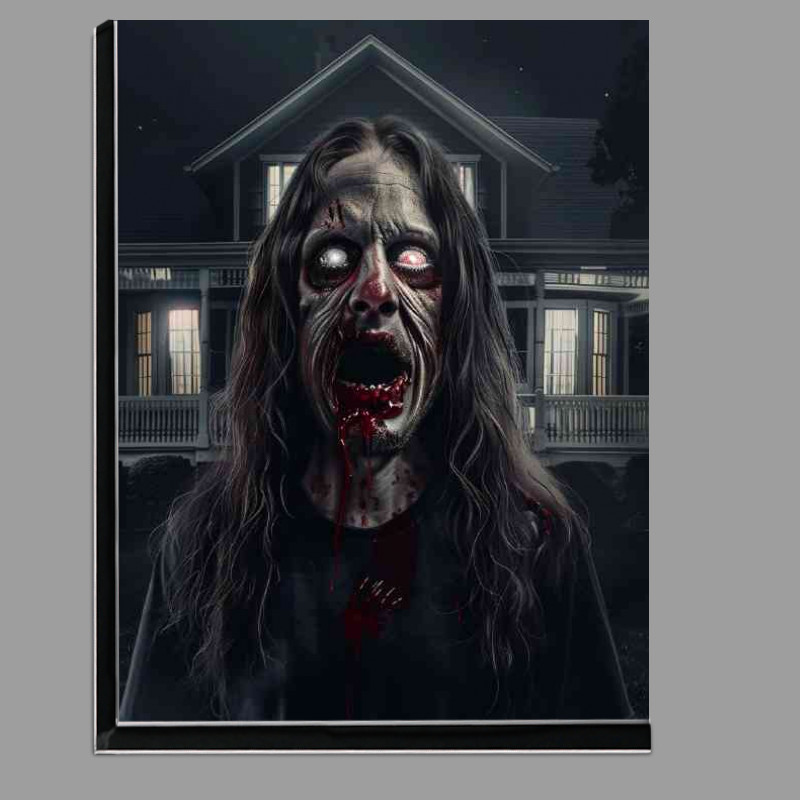 Buy Di-Bond : (Horror movie poster zombie with white eyes)