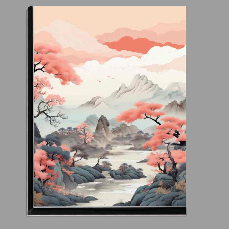 Buy Di-Bond : (Japans Nature Trio Cherry Trees Mountains and Waterways)