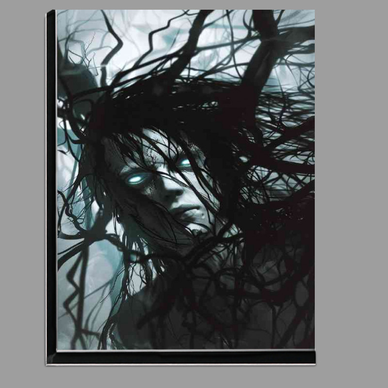 Buy Di-Bond : (Monster with black hair and white skin glowing eyes)