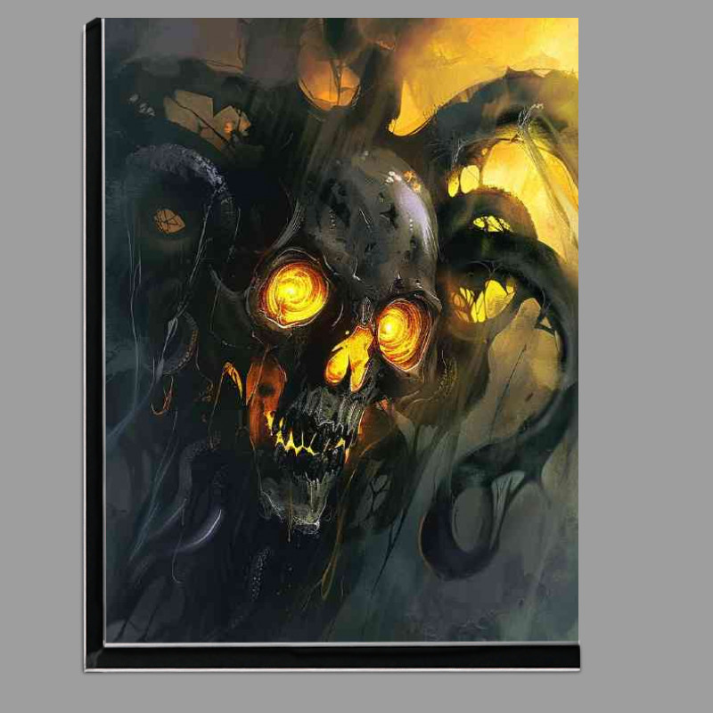Buy Di-Bond : (Skull with glowing yellow eyes and black tentacles)
