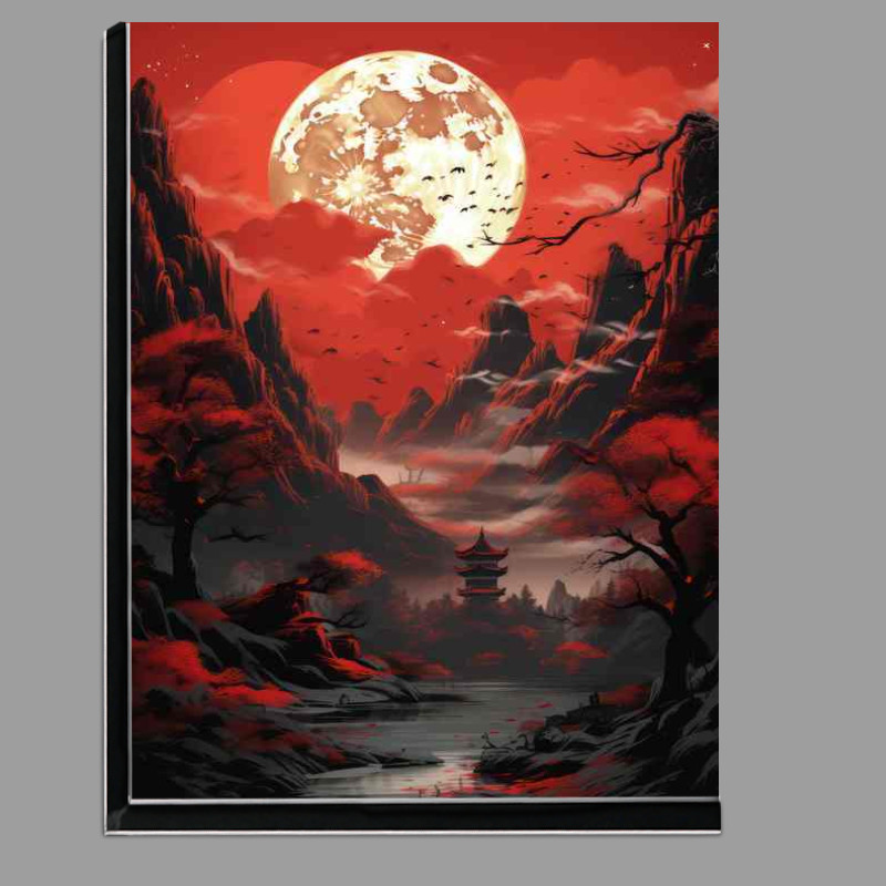 Buy Di-Bond : (Majestic Mountains and Blooming skies with full moon)