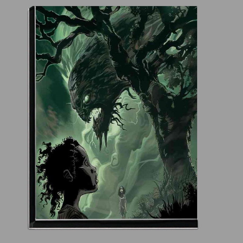 Buy Di-Bond : (Young girl is standing under the tree with her head)