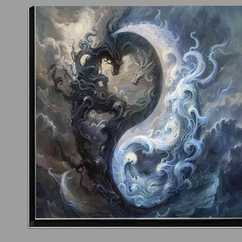 Buy Di-Bond : (Yin yang symbol black and white swirly coluds)