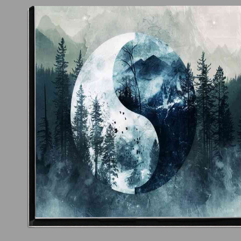 Buy Di-Bond : (Yin yang symbol with mountains and trees)