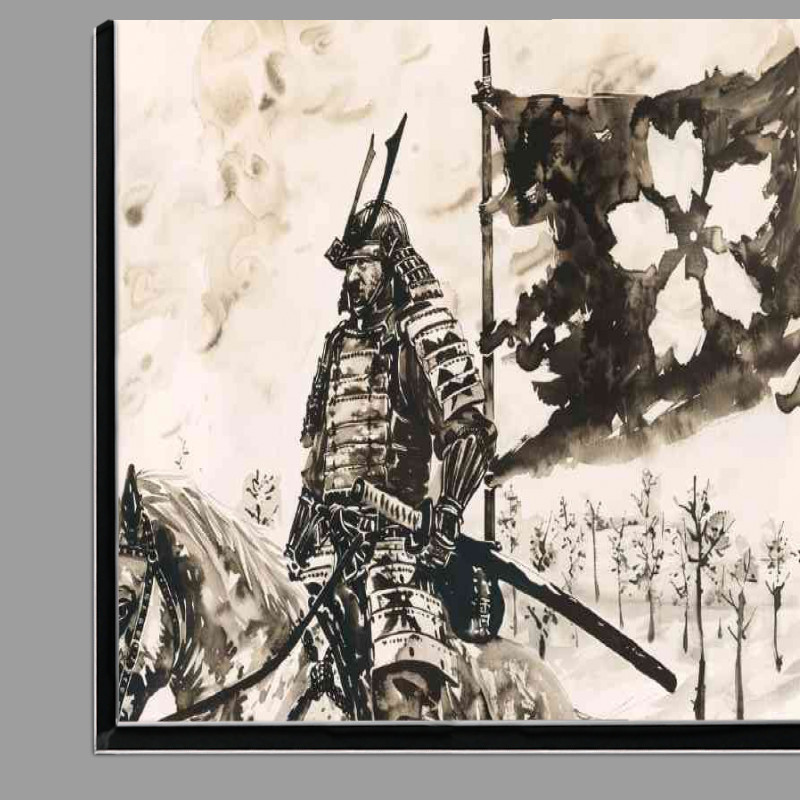 Buy Di-Bond : (Japanese an armored Samurai on Horse poster art)