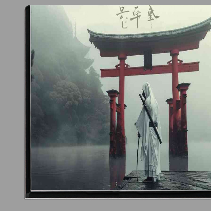 Buy Di-Bond : (Old samurai in white robes trianing at tori gate)