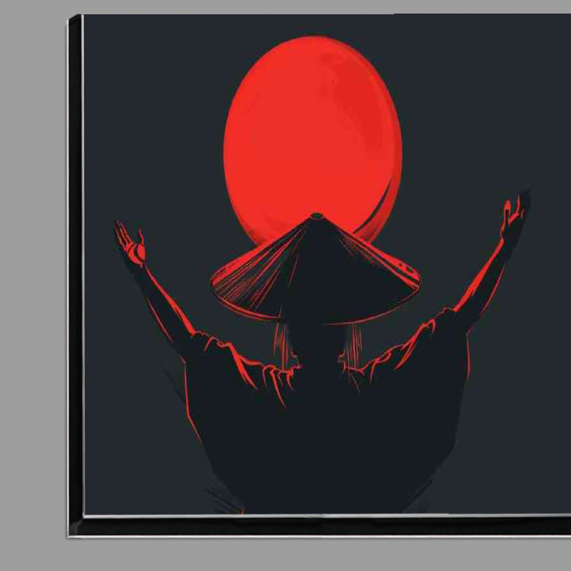 Buy Di-Bond : (Samurai with his hat on looking at red sun)