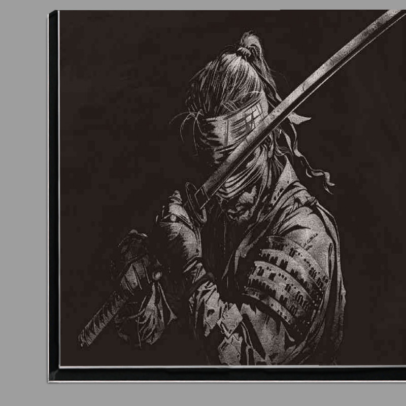 Buy Di-Bond : (Samurai with his sword blindfolded training poster art)