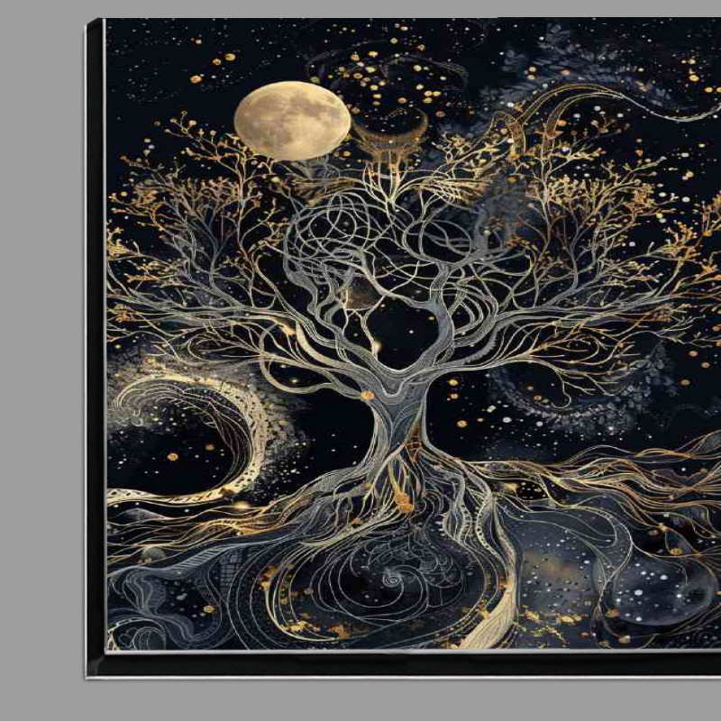 Buy Di-Bond : (Beautiful tree of life with many branches moon)