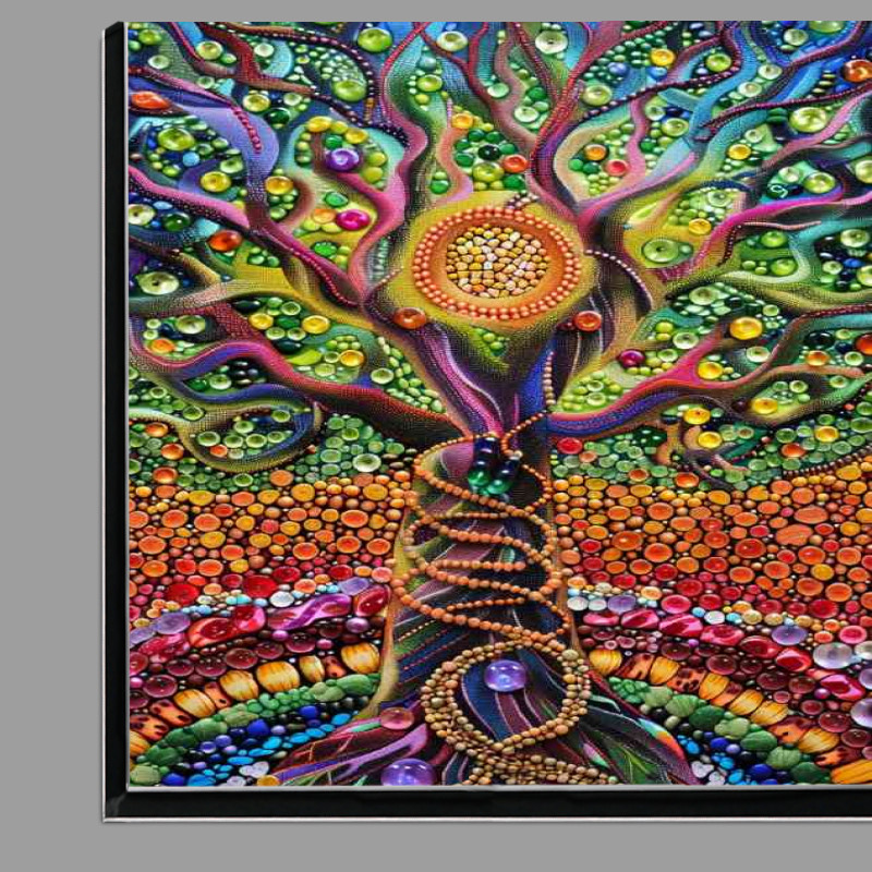 Buy Di-Bond : (Tree of life with many multicolored glass beads)