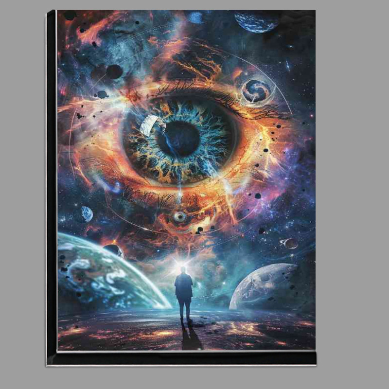 Buy Di-Bond : (Surreal digital art eyes in the cosmos)