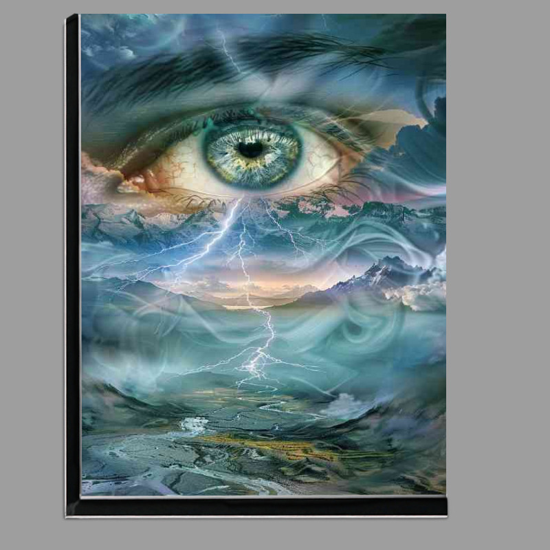Buy Di-Bond : (Surreal eye with blue smoke)