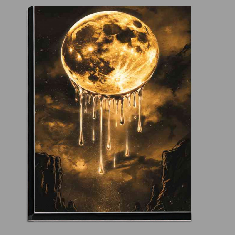 Buy Di-Bond : (Luminous moon with a golden texture dominance)