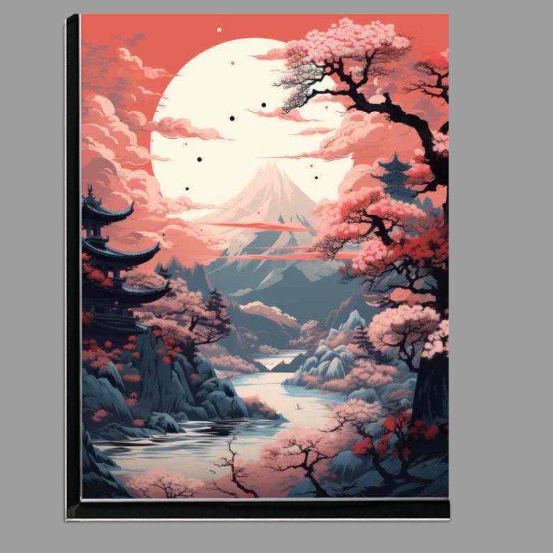 Buy Di-Bond : (Whispers of Nature Mountains and Cherry Trees in Japan)