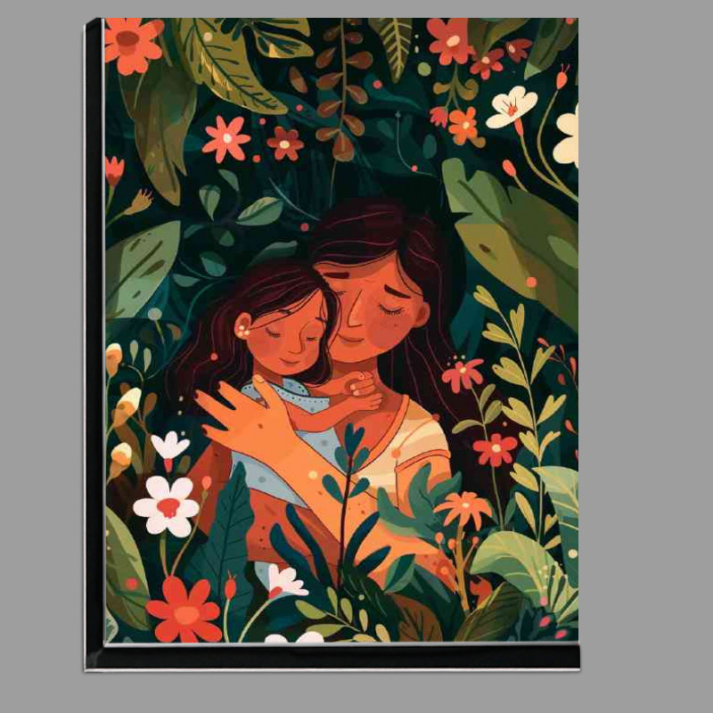 Buy Di-Bond : (A Mother embracing her daughter in the forest)