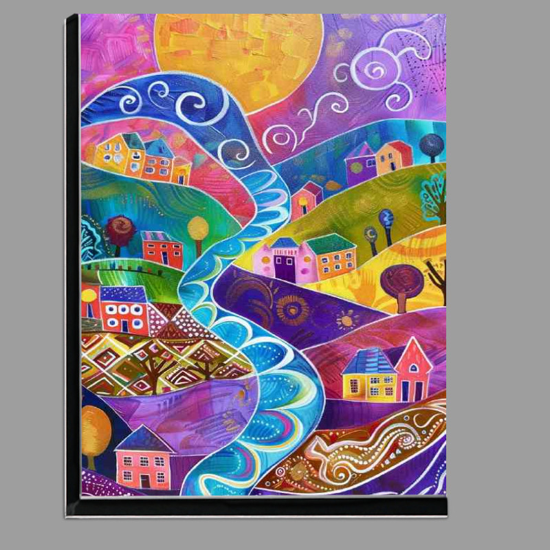 Buy Di-Bond : (Abstract village quaint)