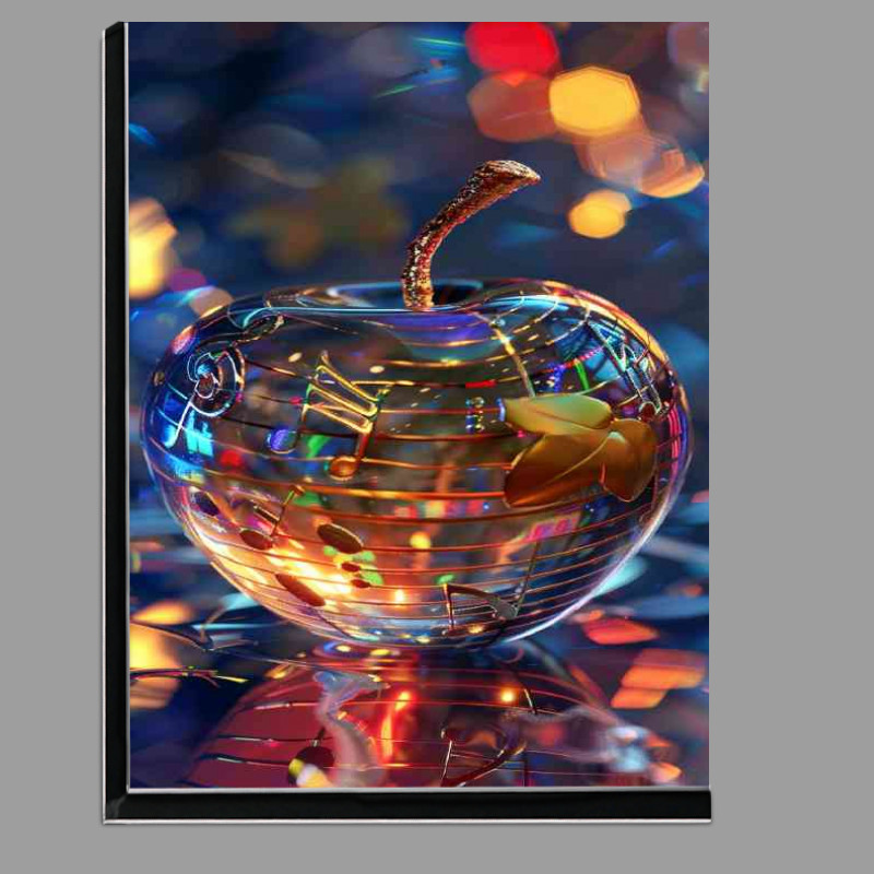 Buy Di-Bond : (Apple with musical notes vibrant colors)