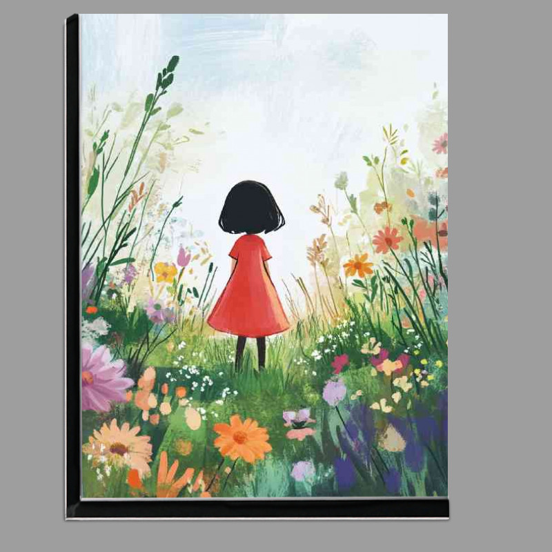 Buy Di-Bond : (Cute little girl in the flower garden)