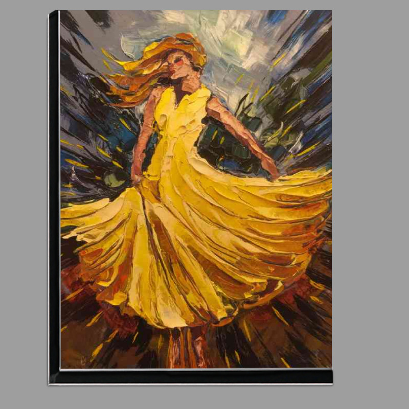 Buy Di-Bond : (Lady painted in the flowing yellow dress)
