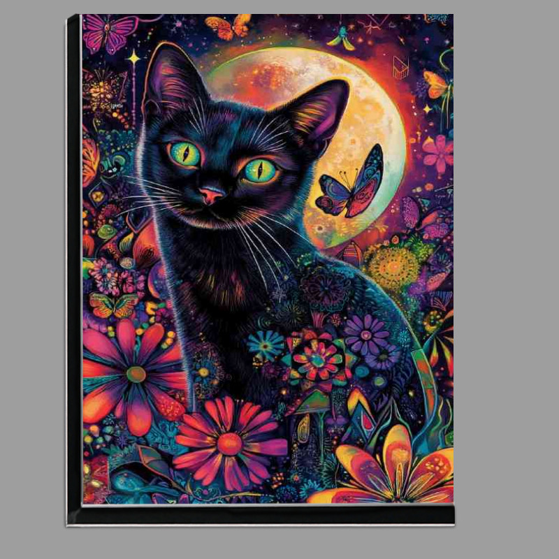 Buy Di-Bond : (Bright eyes black cat flowers)
