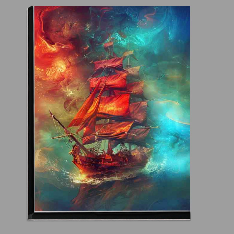 Buy Di-Bond : (Pirate ship with bright red sails)
