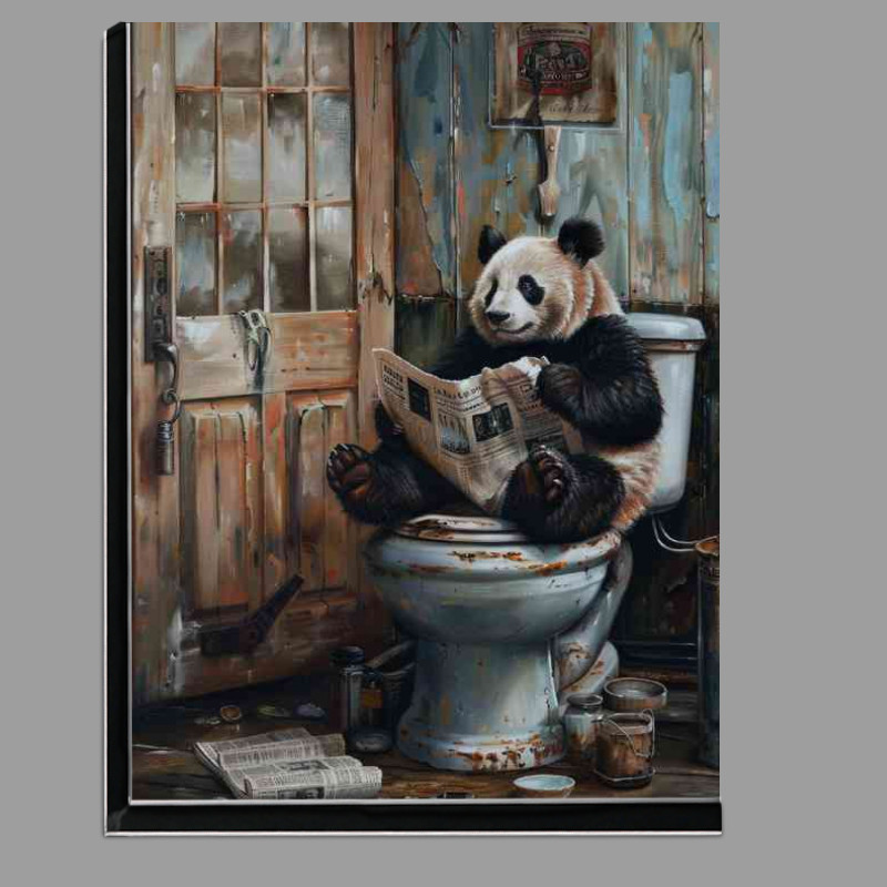 Buy Di-Bond : (Panda on the toilet surreal)