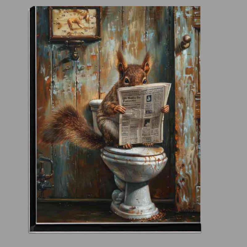 Buy Di-Bond : (Squirrel on a old toilet reading)