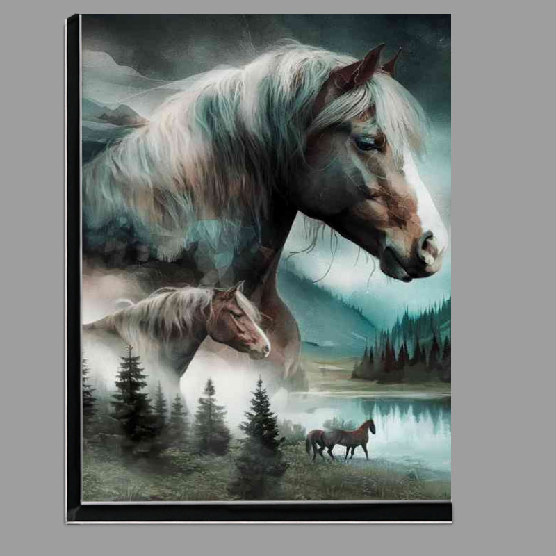 Buy Di-Bond : (A majestic horse with a flowing mane)