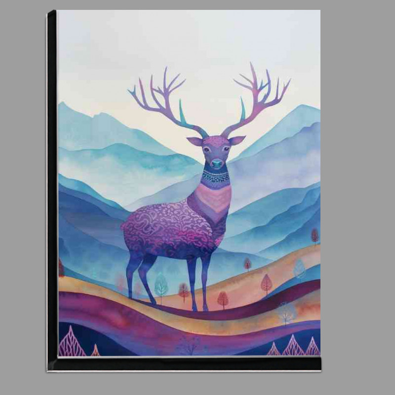 Buy Di-Bond : (Beautiful stag in the scotish highlands painted)