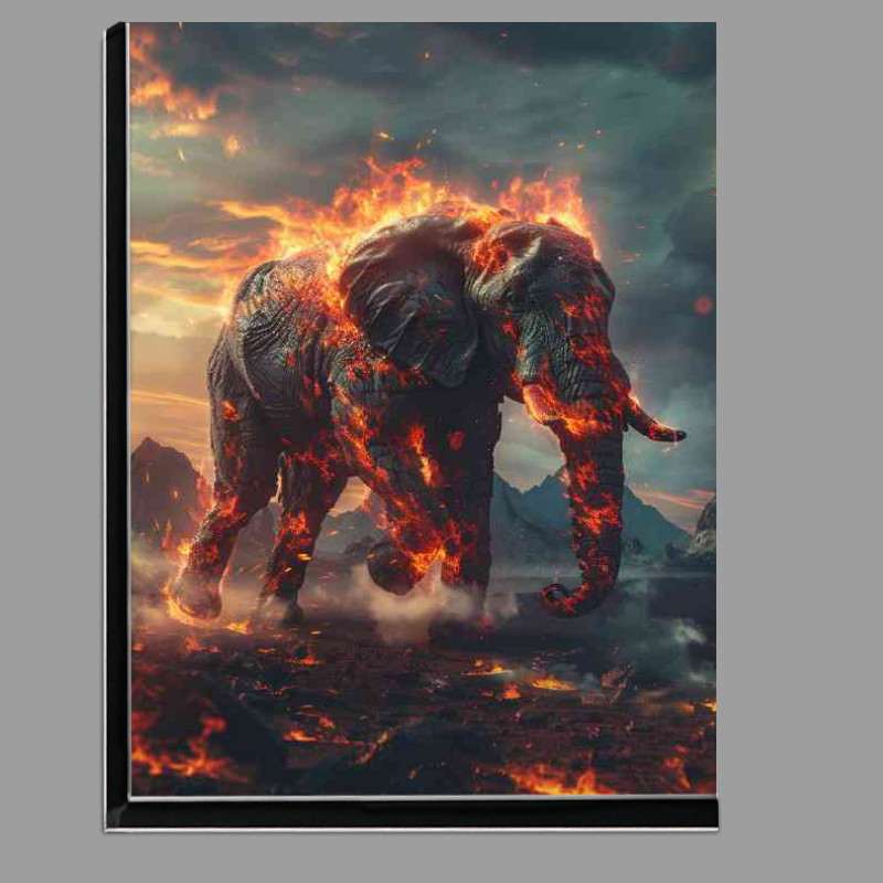 Buy Di-Bond : (Giant elephant surrounded by fire)