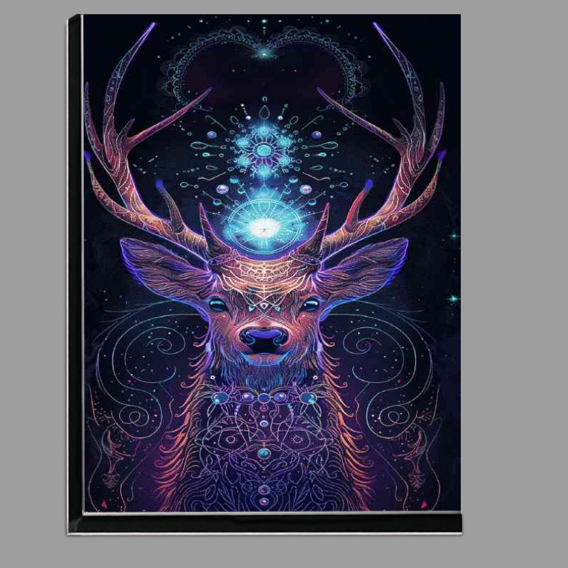 Buy Di-Bond : (Glowing deer with anterlers swirls)