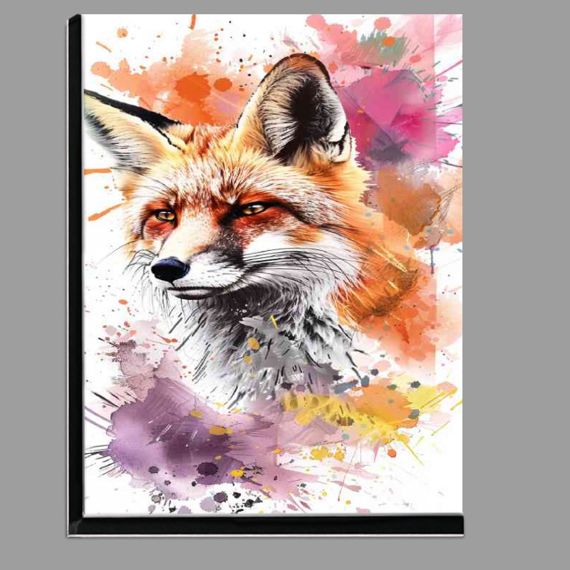 Buy Di-Bond : (Mr red fox splashe art watercolour)