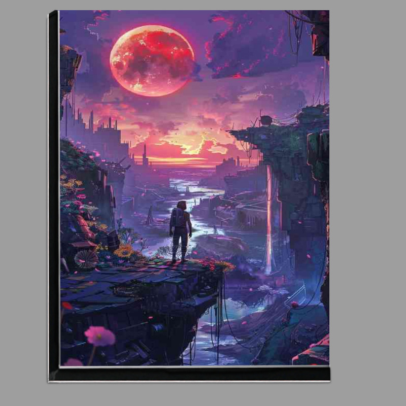 Buy Di-Bond : (Cyberpunk man in dark walks along the bridge)