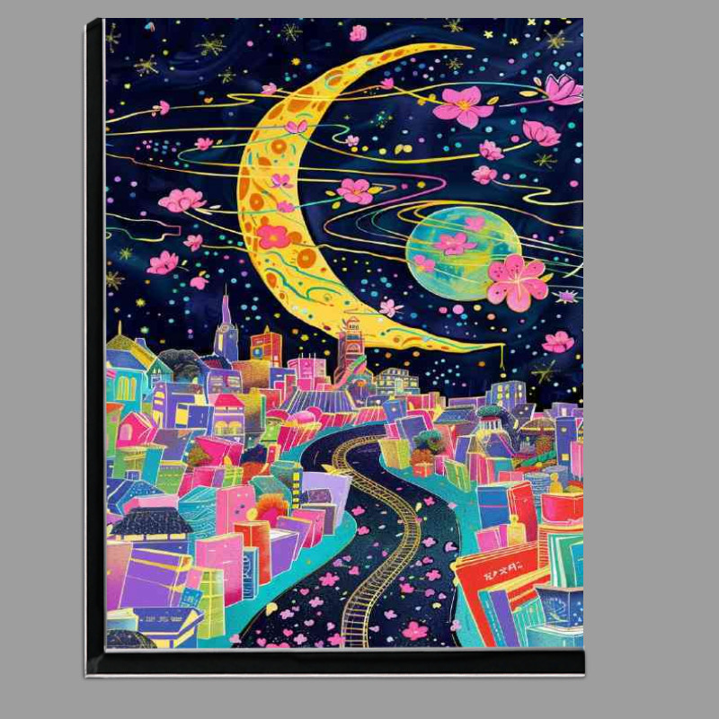 Buy Di-Bond : (The yellow moon over the bright painted city)