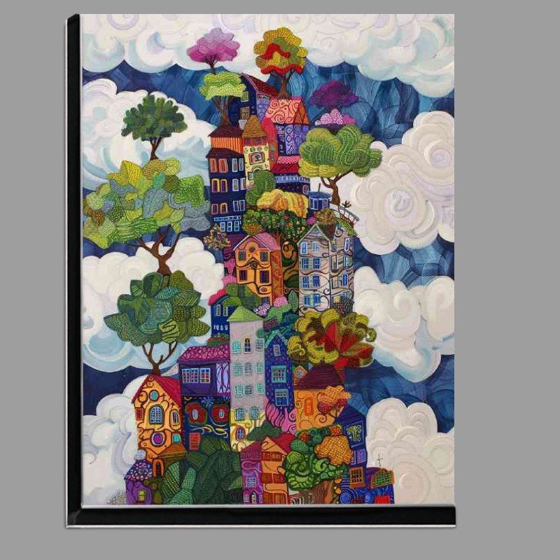 Buy Di-Bond : (Urban city fantasy houses in clouds)