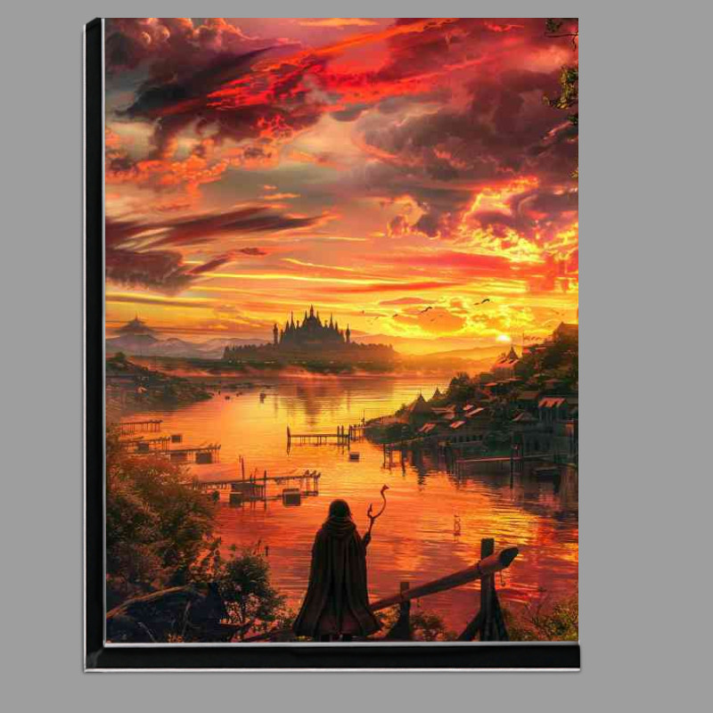 Buy Di-Bond : (Sunset over the river)