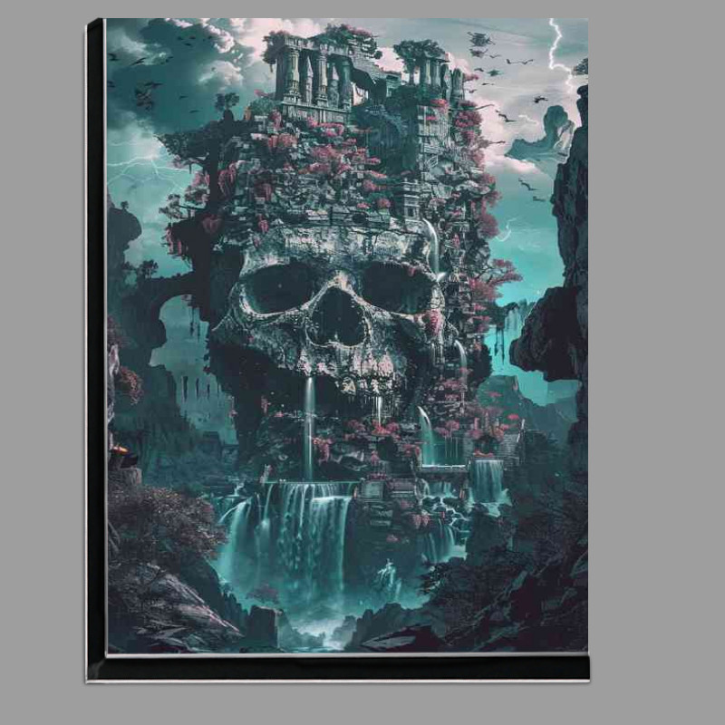 Buy Di-Bond : (A skull made of stone with waterfalls)