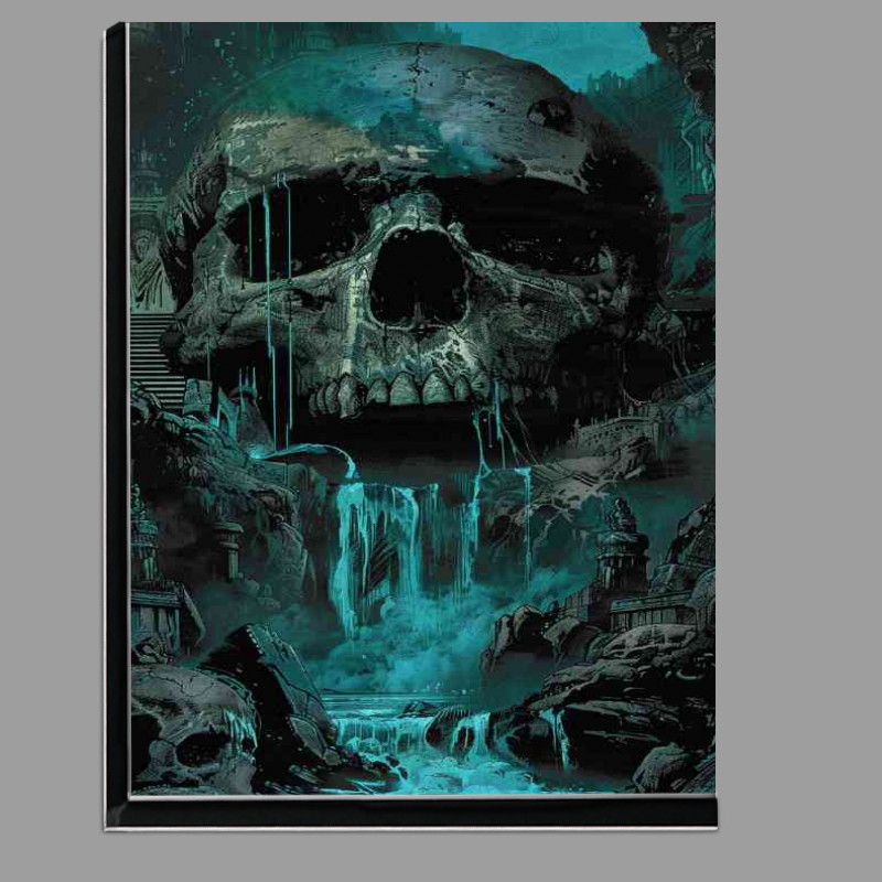 Buy Di-Bond : (Skull with an ancient temple and waterfall)