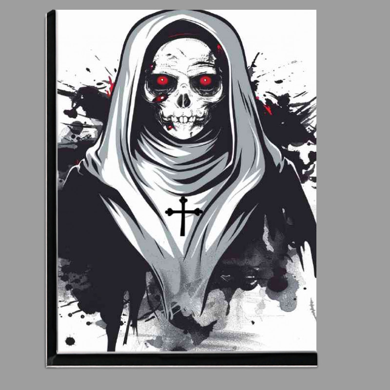 Buy Di-Bond : (The nun skull face splashed art)