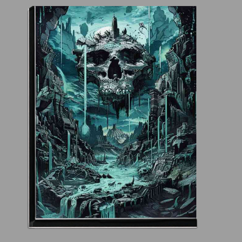 Buy Di-Bond : (The skull standing in the centre waterfalls)