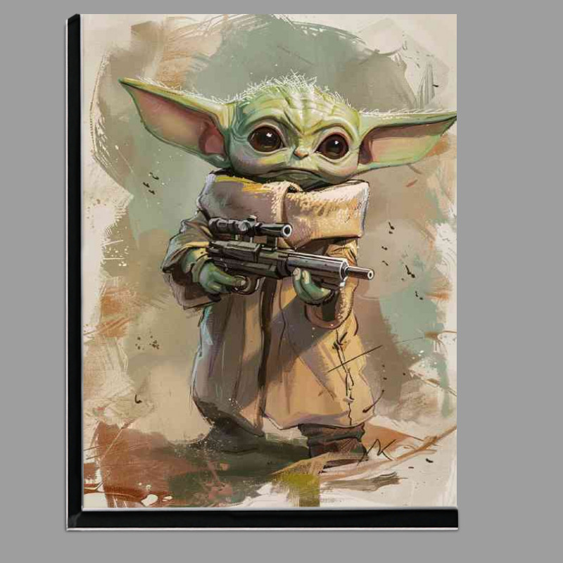 Buy Di-Bond : (Baby yoda painted style art)