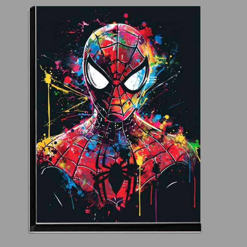 Buy Di-Bond : (Colourful splash art spider head shot)