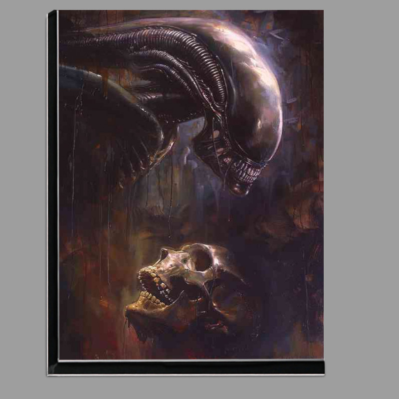 Buy Di-Bond : (Dark fantasy alien xenomorph head painted style)
