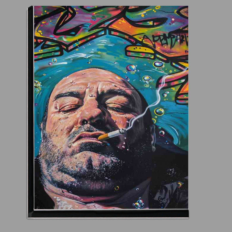 Buy Di-Bond : (Sopranos James Gandolfini street art style)