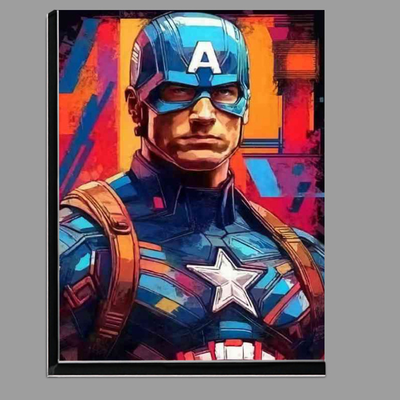Buy Di-Bond : (Styleised portrait of a super hero painted)