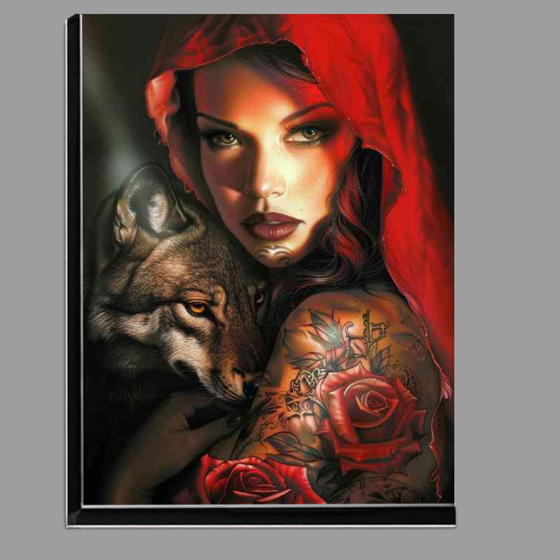 Buy Di-Bond : (Lady tattos and the wolf)